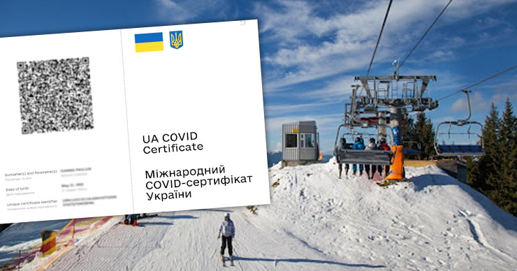 В Украине обязали предъявлять COVID-документы при заселении в горнолыжные отели. Коллаж: Point.md