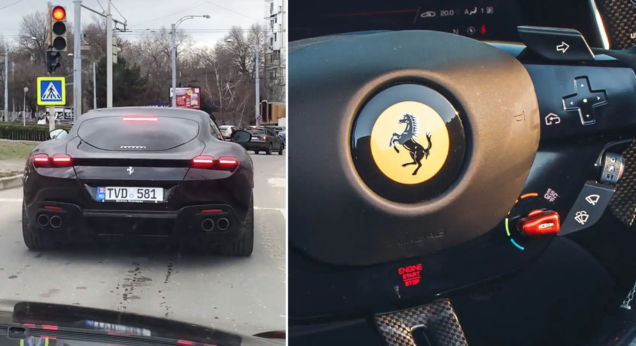 В Кишиневе заметили люксовый спорткар Ferrari за $250 000.