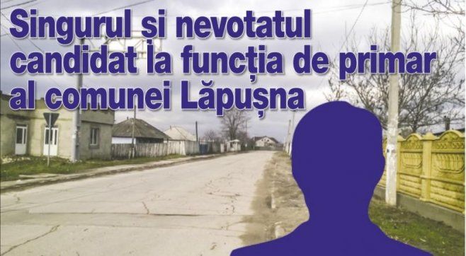 Lăpușna: Singurul şi nevotatul candidat la funcţia de primar. Foto: Timpu