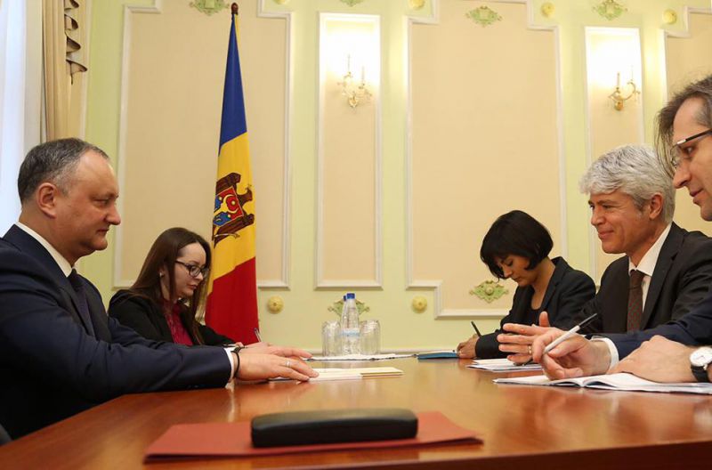 Dodon a solicitat asistența Elveției în problema reintegrării țării. Foto:președinte.md