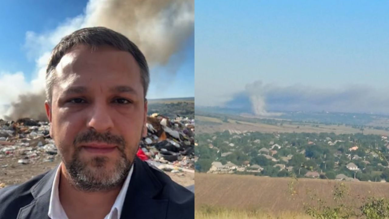 Свалку в Оргееве охватил пожар: мэр намерен обратиться за помощью к центральным властям.