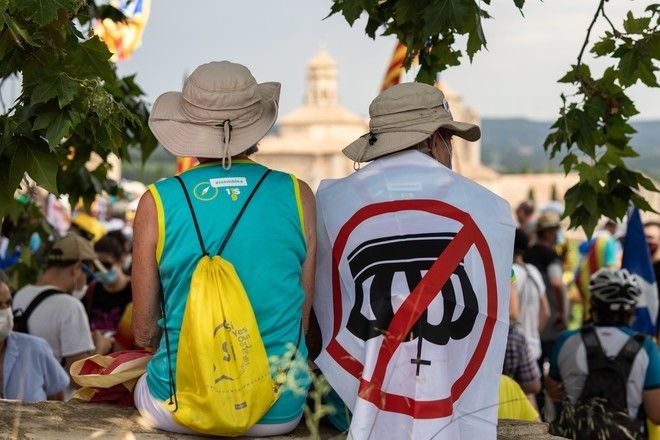 В центре Мадрида прошла акция протеста против монархии.