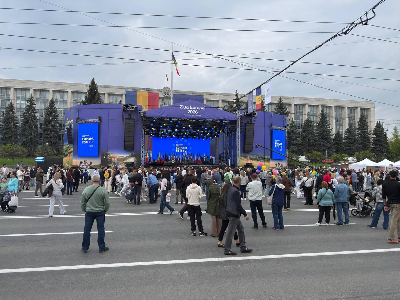В центре Кишинёва отмечают День Европы. 