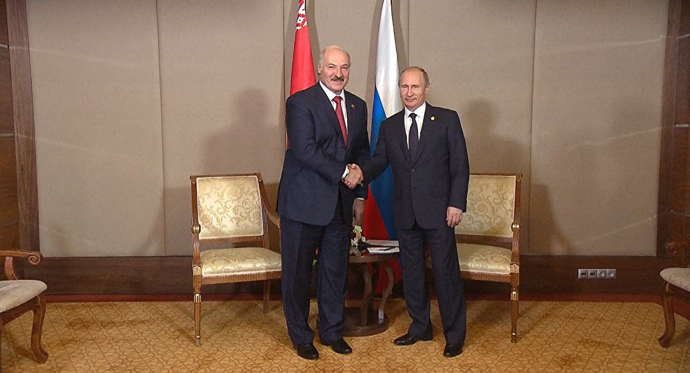 Putin l-a felicitat pe Lukașenko cu ocazia zilei de naștere. Foto: Ruptly