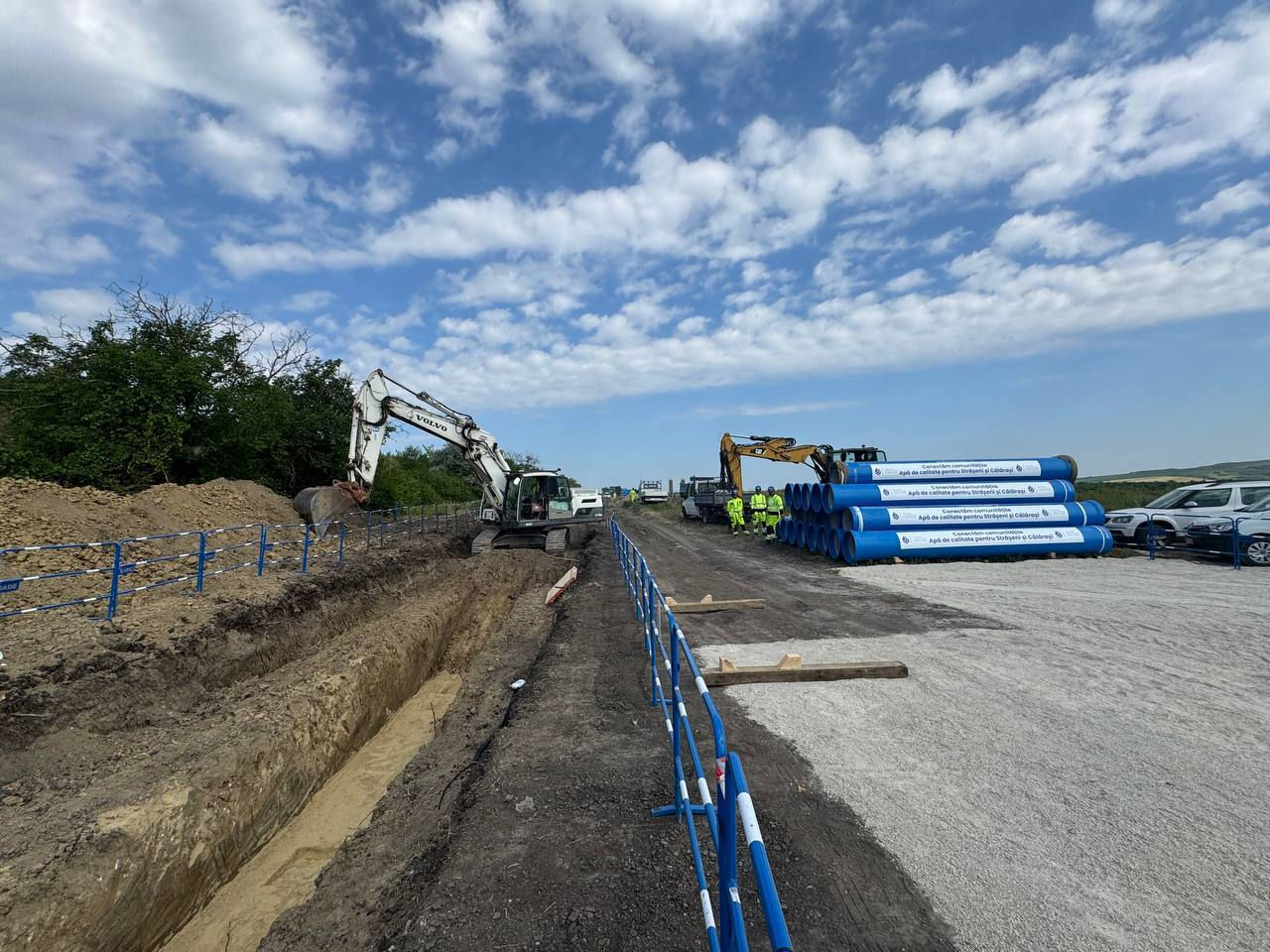 Стартовали работы на магистральном водопроводе Кишинев-Страшены-Калараш.