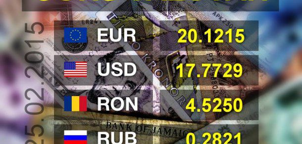 Banca Națională a Moldovei a afișat pentru mâine, 25 februarie, un curs de 17 lei și 77 de bani pentru un dolar american, cu 59 bani mai puțin decât astăzi. Foto: deschide.md