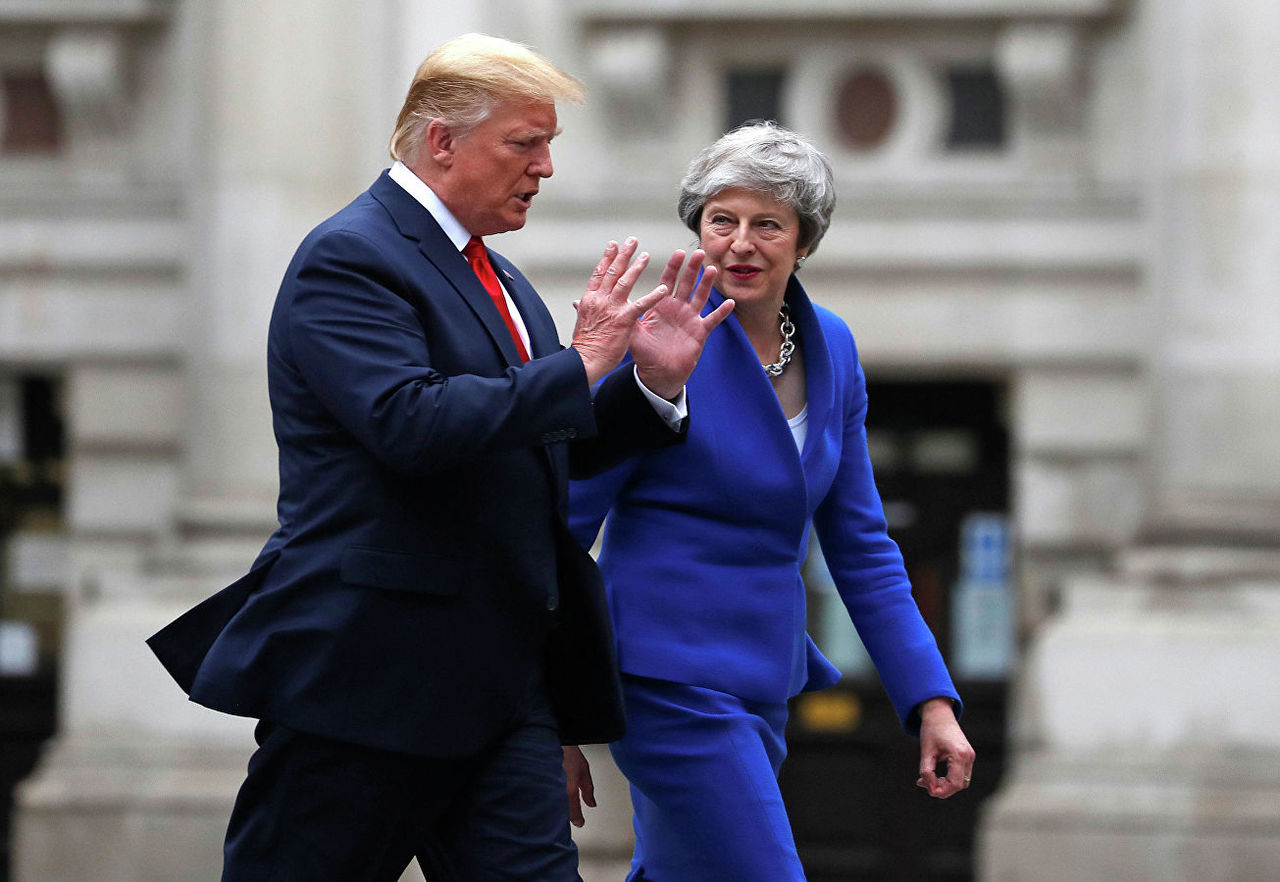 Трамп заявил, что не видел протестов в Лондоне.