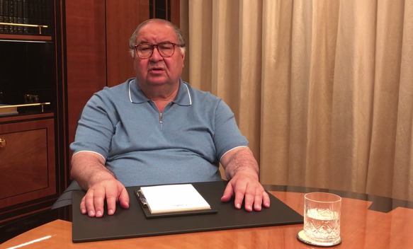 Алишер Усманов записал видеообращение к Алексею Навальному.