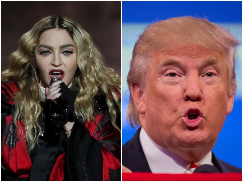 Madonna s-a alăturat celebrităţilor care îl critică pe Donald Trump. Foto: ibtimes.com