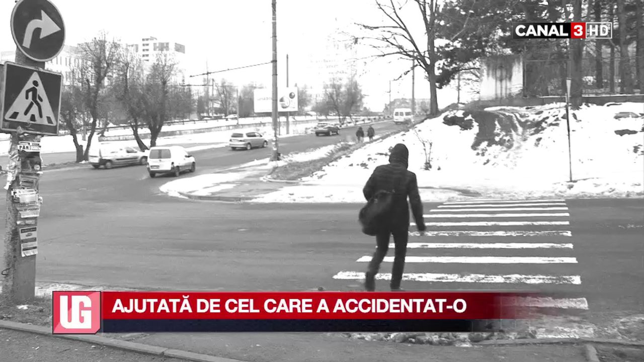 Accident la Rezina. O femeie, ajutată de cel care a lovit-o