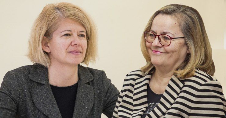 Посол Италии в РМ Валерия Бьяджотти и Посол Австрии в РМ Кристин Фрайлингер. Фото: Point.md.