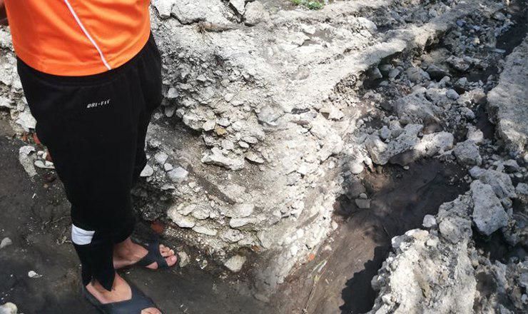 Ливень превратил дороги села в Глодянском районе в траншеи.