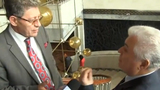 La plecare, Vladimir Voronin s-a întâlnit cu Mihai Ghimpu, iar între ei a avut loc un dialog.