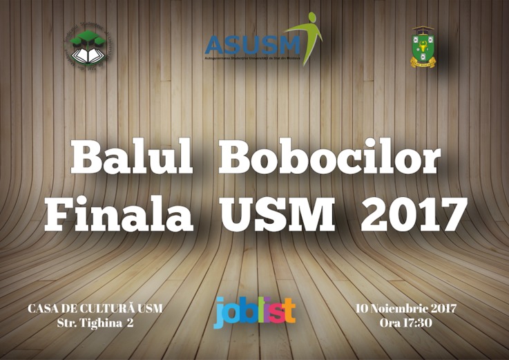 Te așteptăm la cel mai colorat eveniment al anului - Balul Bobocilor USM 2017