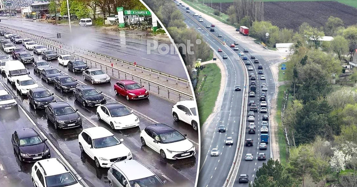 На въезде в Кишинев введено реверсивное движение.