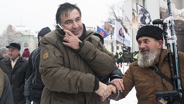 Экс-президент Грузии, бывший губернатор Одесской области Михаил Саакашвили заявил, что пытается спасти Украину. Фото: AP Photo