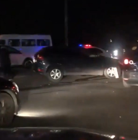 ДТП в столице стало причиной затора на дороге.