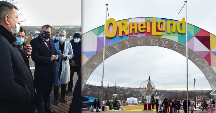 Полиция ограничивает доступ людей в парк развлечений OrheiLand. Коллаж: Point.md