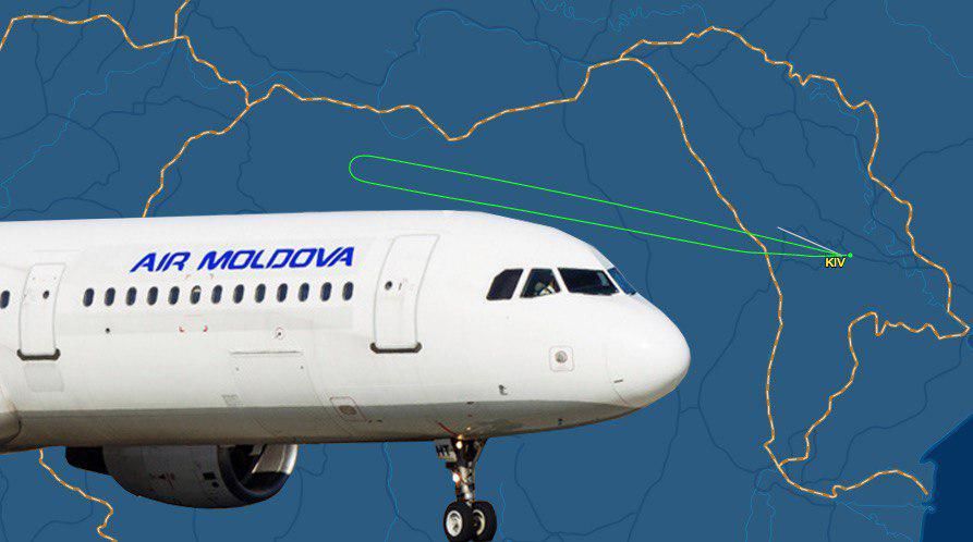 Самолет Air Moldova вернулся в аэропорт из-за трещины на лобовом стекле.