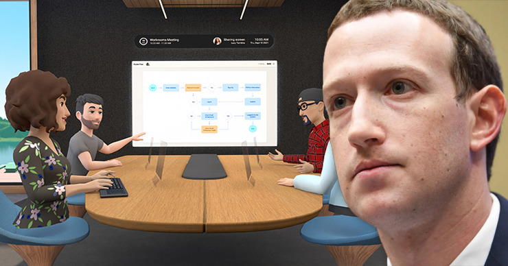 Цукерберг анонсировал перевод сотрудников Facebook в виртуальную метавселенную. Коллаж Point.md.