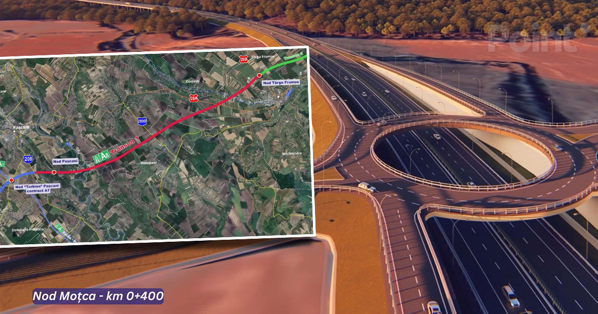 Cum va arăta primul tronson al Autostrăzii A8 care va lega Moldova de România.