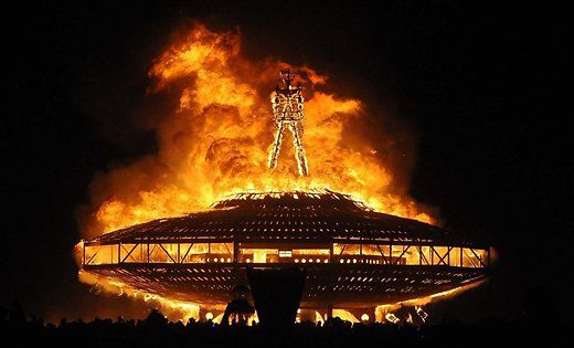 Мужчина сгорел на фестивале Burning Man.
