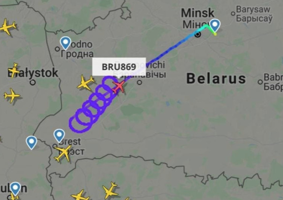 Самолёт Belavia ("Белавиа") не был допущен в воздушное пространство Польши. 