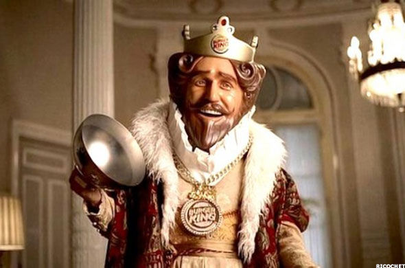  Burger King предложил бельгийцам выбрать королем символ фастфуда.