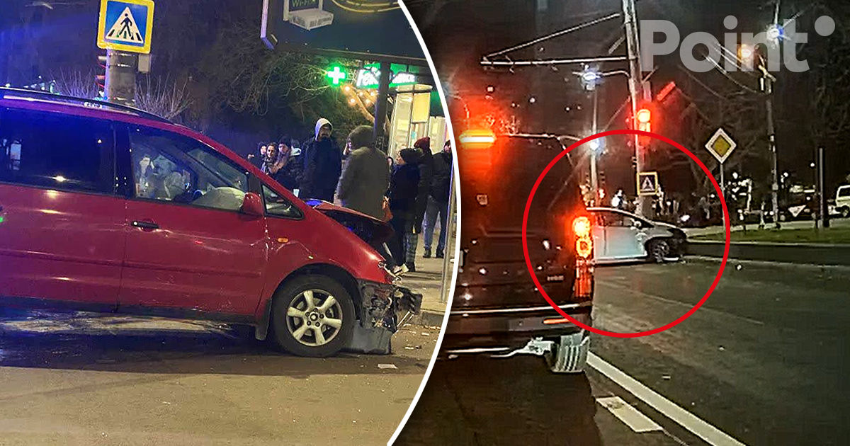 В ДТП на Рышкановке пострадали три человека.