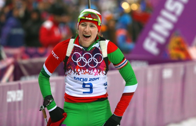 Дарья Домрачева  выиграла вторую золотую медаль. Фото: ИТАР-ТАСС/Валерий Шарифулин