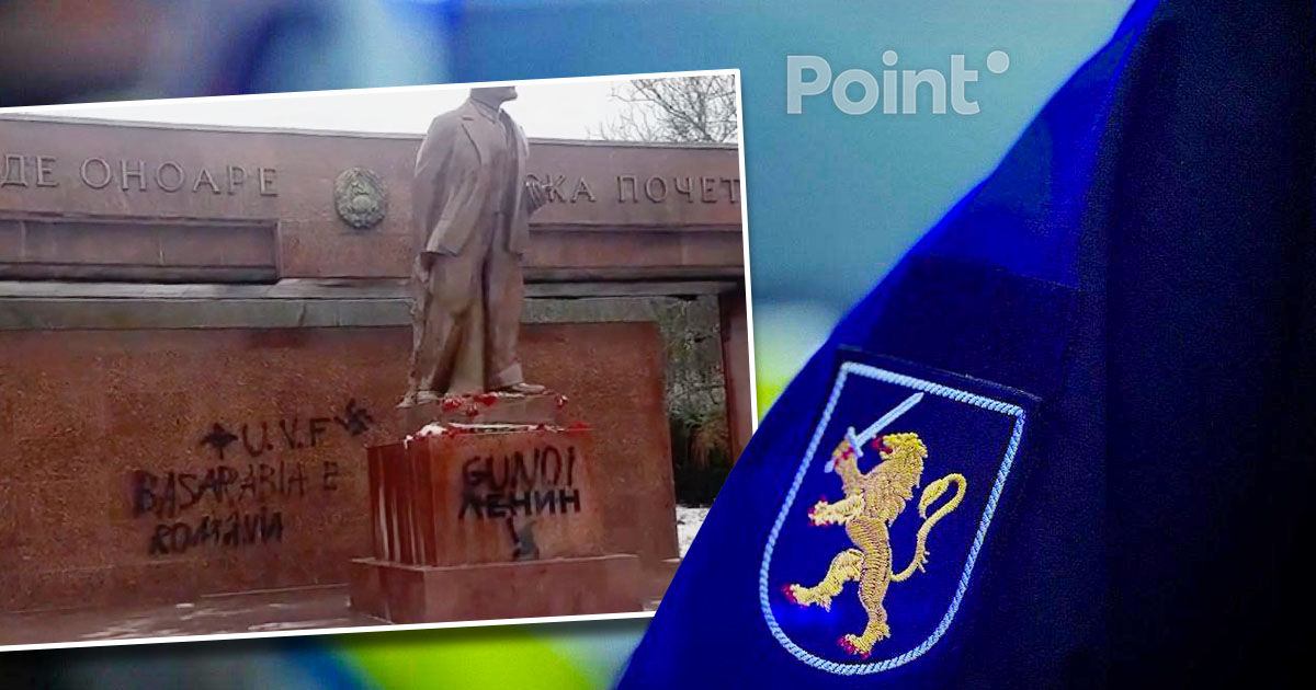 Monumentul lui Lenin de la Moldexpo, vandalizat. Poliția a deschis un proces penal pe caz.