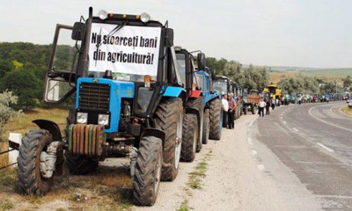 Fermierii din raionul Dubăsari au protesta. Foto: agrobiznes.md