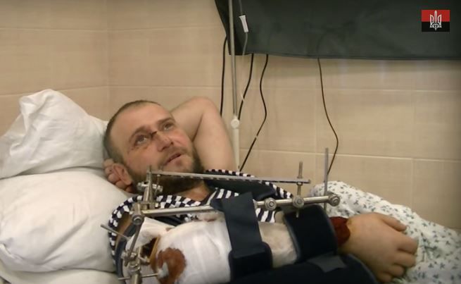 В январе Дмитрий Ярош был ранен под аэропортом Донецка.   Фото: ru.tsn.ua
