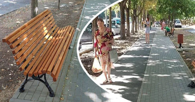 На Буюканах продолжается благоустройство и обновление тротуаров. Коллаж: Point.md