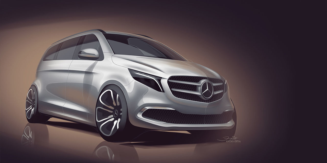 Mercedes привезет в Женеву электрический минивэн.