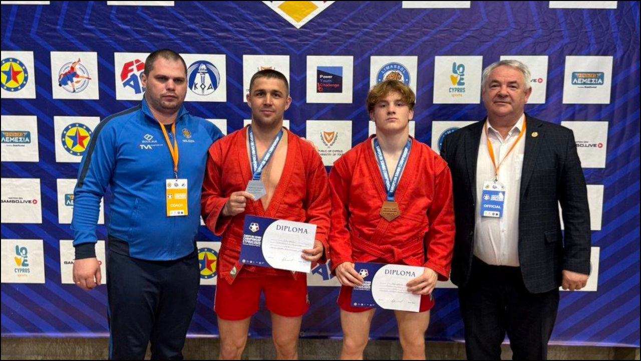 Două medalii pentru Moldova la Campionatul European de Sambo din Cipru.