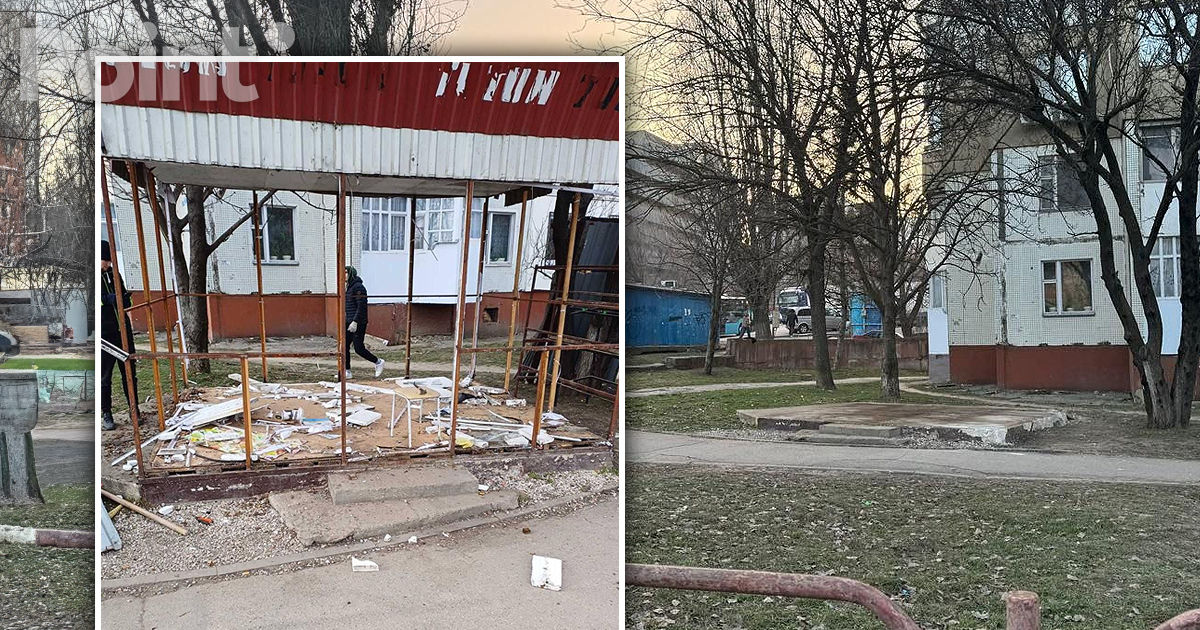 O construcție neautorizată din sectorul Râșcani, demontată.