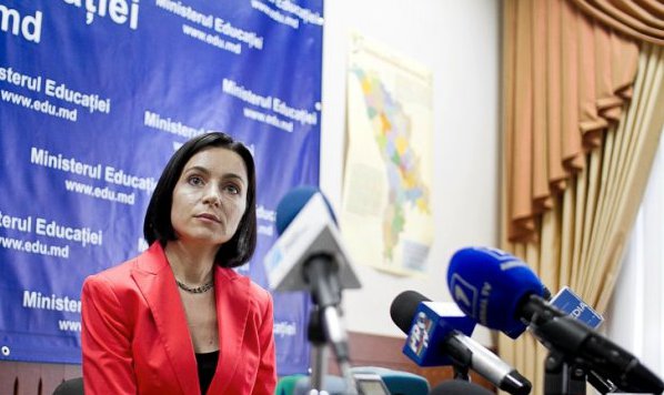 Maia Sandu este ministru al Educaţiei din iulie 2012.