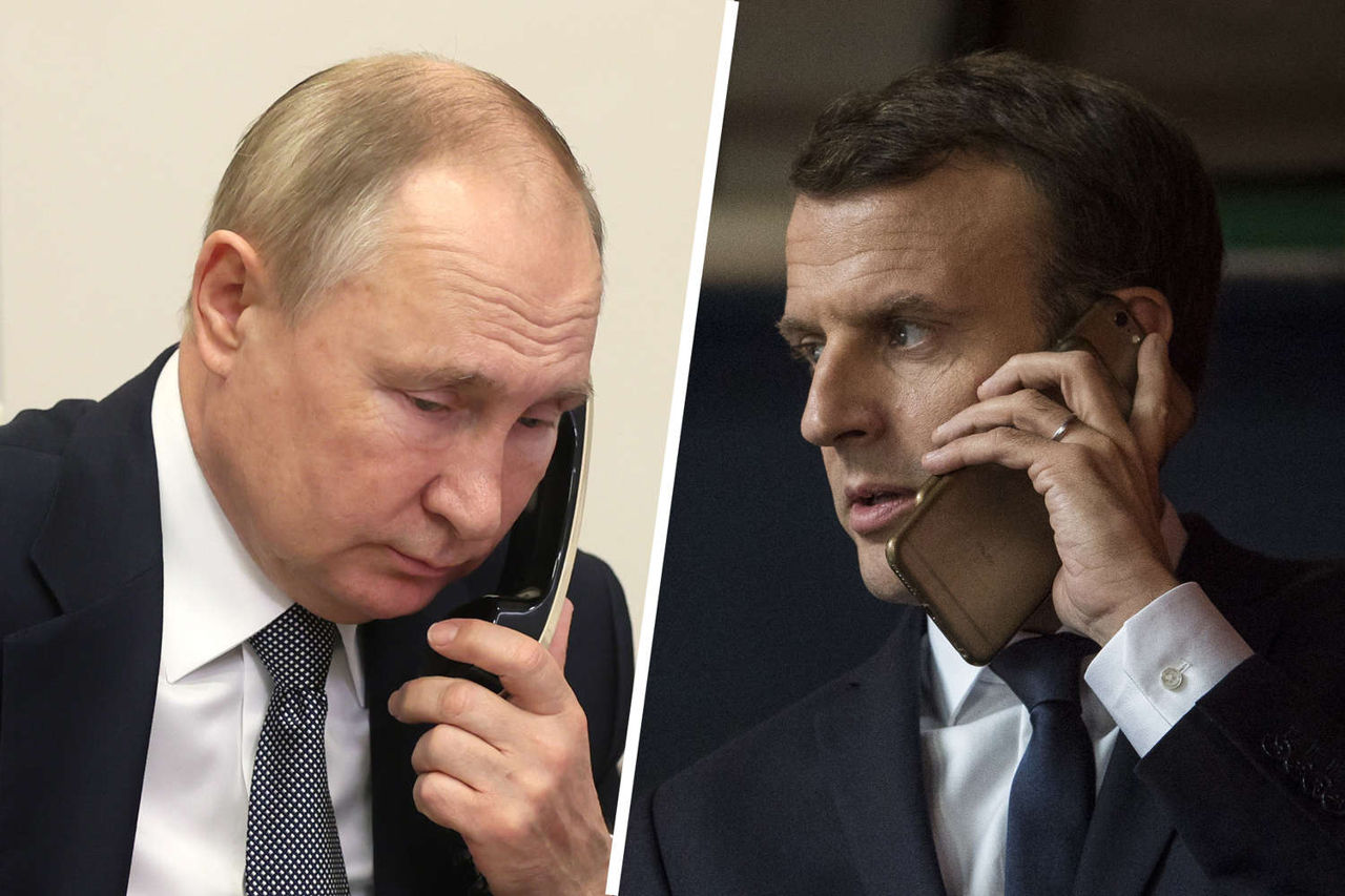 Макрон заявил о намерении продолжать телефонные переговоры с Путиным.