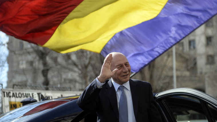 Fostul președinte al României Traian Băsescu a venit ieri într-o vizită fulger la Chișinău. Foto: Marius Dumbraveanu