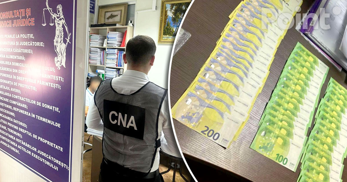 Un avocat, reținut în flagrant de CNA cu o mită de 10.000 de euro.