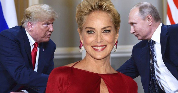 Актриса Шэрон Стоун сравнила Путина и Трампа в интервью журналу GQ. Фото: Point.md.