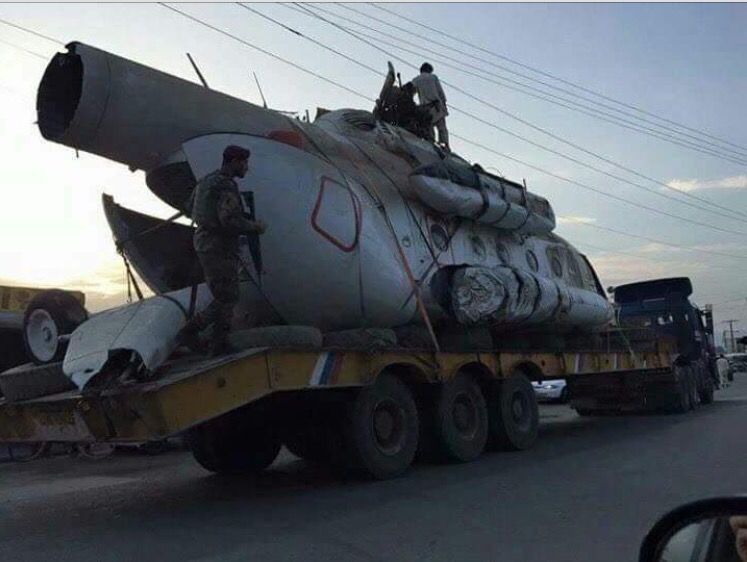 Eli­cop­te­rul mol­do­ve­nesc de tip Mi-8 MTV-1 acci­den­tat în Afga­nis­tan.