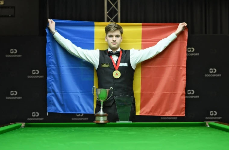 Самый юный снукерист Молдовы завоевал титул чемпиона Европы.