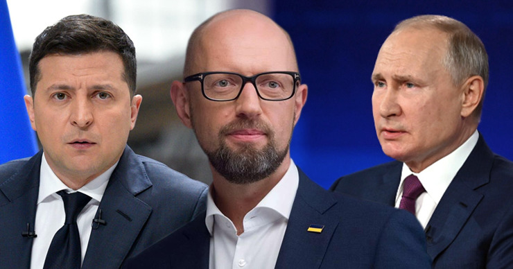 Аресений Яценюк: Путин съест Зеленского на завтрак. Коллаж Point.md.