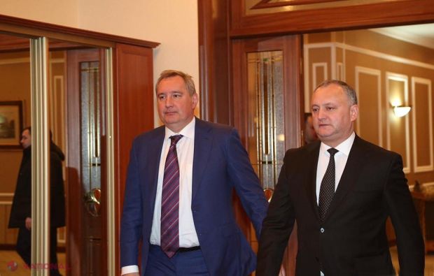 Rogozin va susține un briefing de presă, alături de Dodon. 
