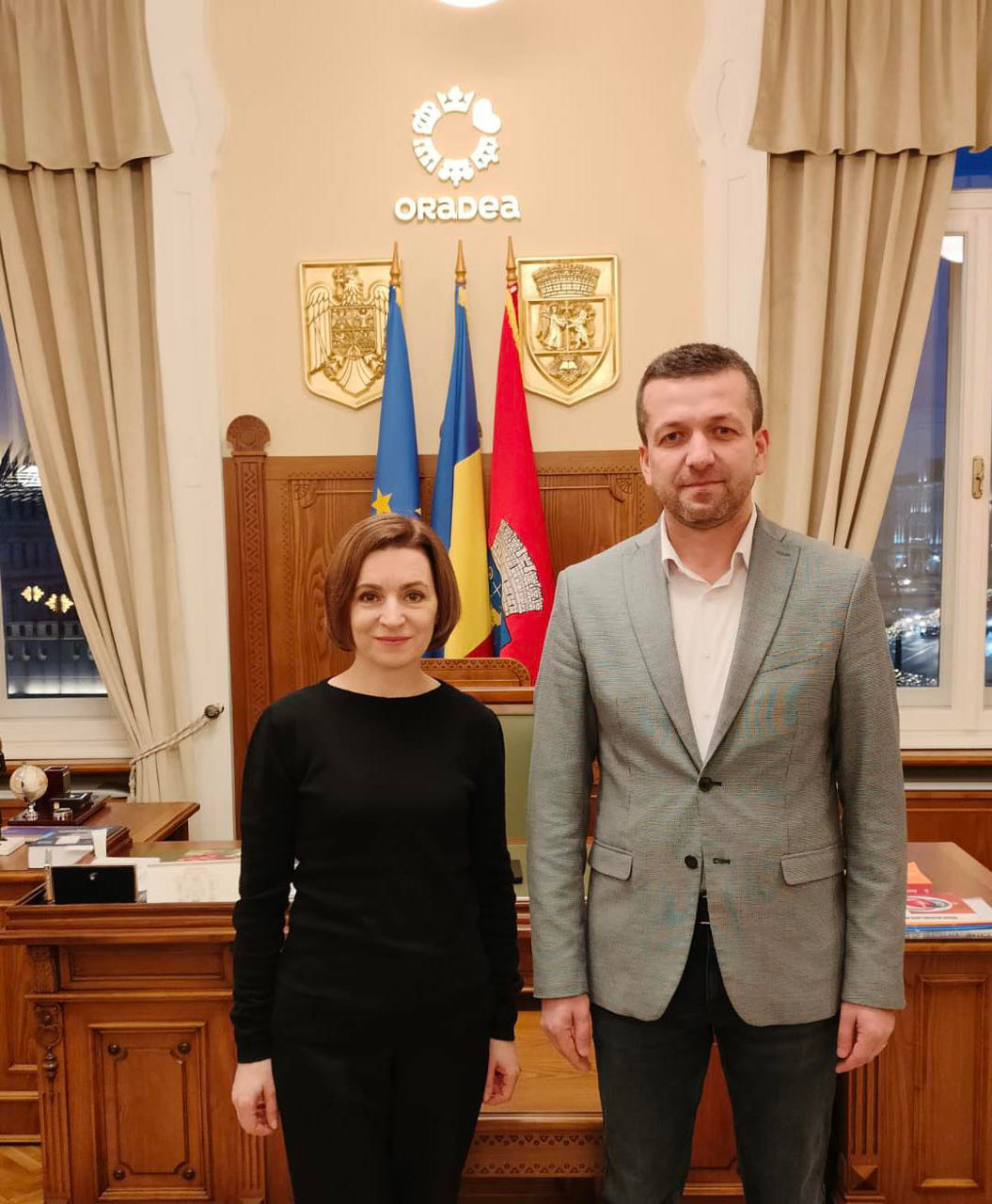 Мэр Орадя Флорин Бирта встретился с президентом Молдовы Майей Санду.