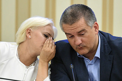 Ольга Ковитиди и председатель Совета министров Республики Крым Сергей Аксенов.