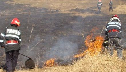 În condiţiile temperaturilor ridicate şi umedităţii reduse, incendiile de vegetaţie se răspîndesc uşor