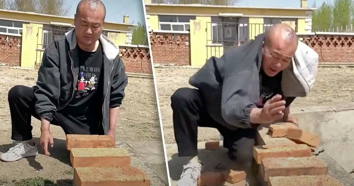 Мастер кунг-фу разбил 122 кирпича голыми руками и попал на видео. Коллаж: Point.md